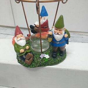 Retired Yankee Candle Gnome Tealight Candle Holder Wax Melter Missing Wax Bowl.